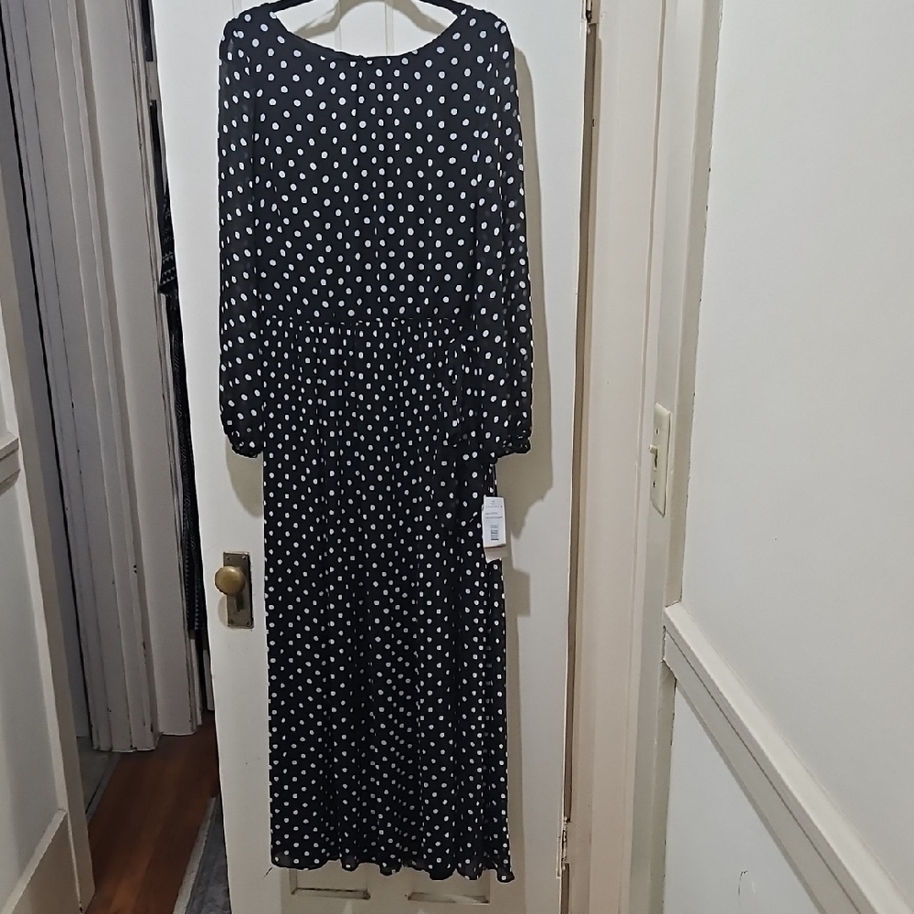 Chetta B Black Long Sleeve Sundress